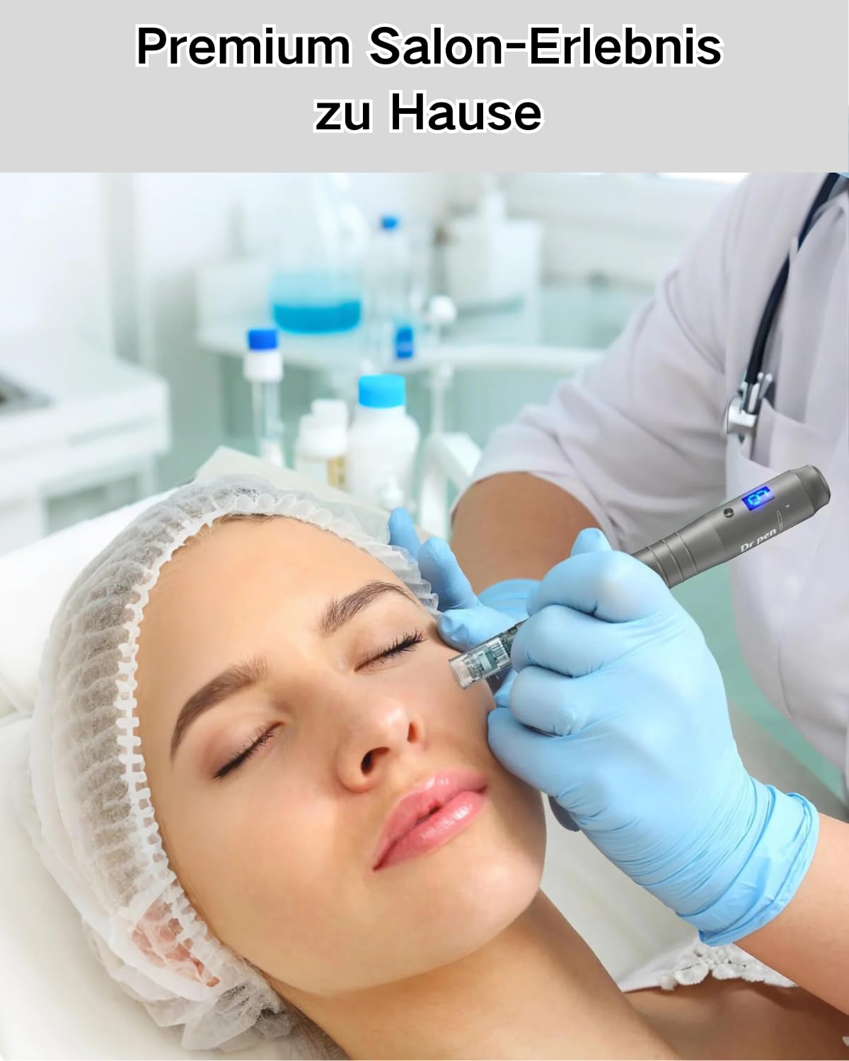 Dr.Pen Ultima M8 Microneedling Pen, Elektrischer Nadelfederstift, Kabelgebunden oder kabellos nutzbar, mit 10 Kartuschen