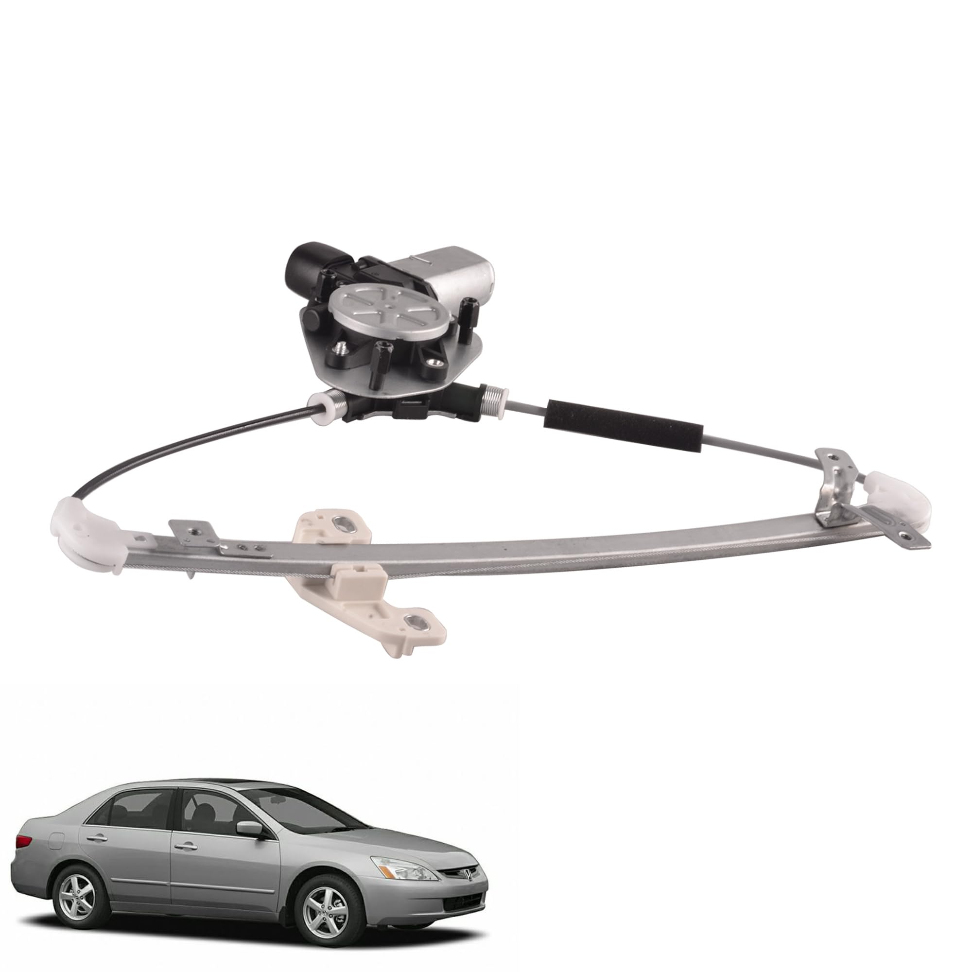 Rear Right Passenger Side Power Window Regulator with Motor Assembly Compatible for Honda Accord 2003-2007 Replacement 72710-SDA-A01, 72710-SDC-A01, 748-045