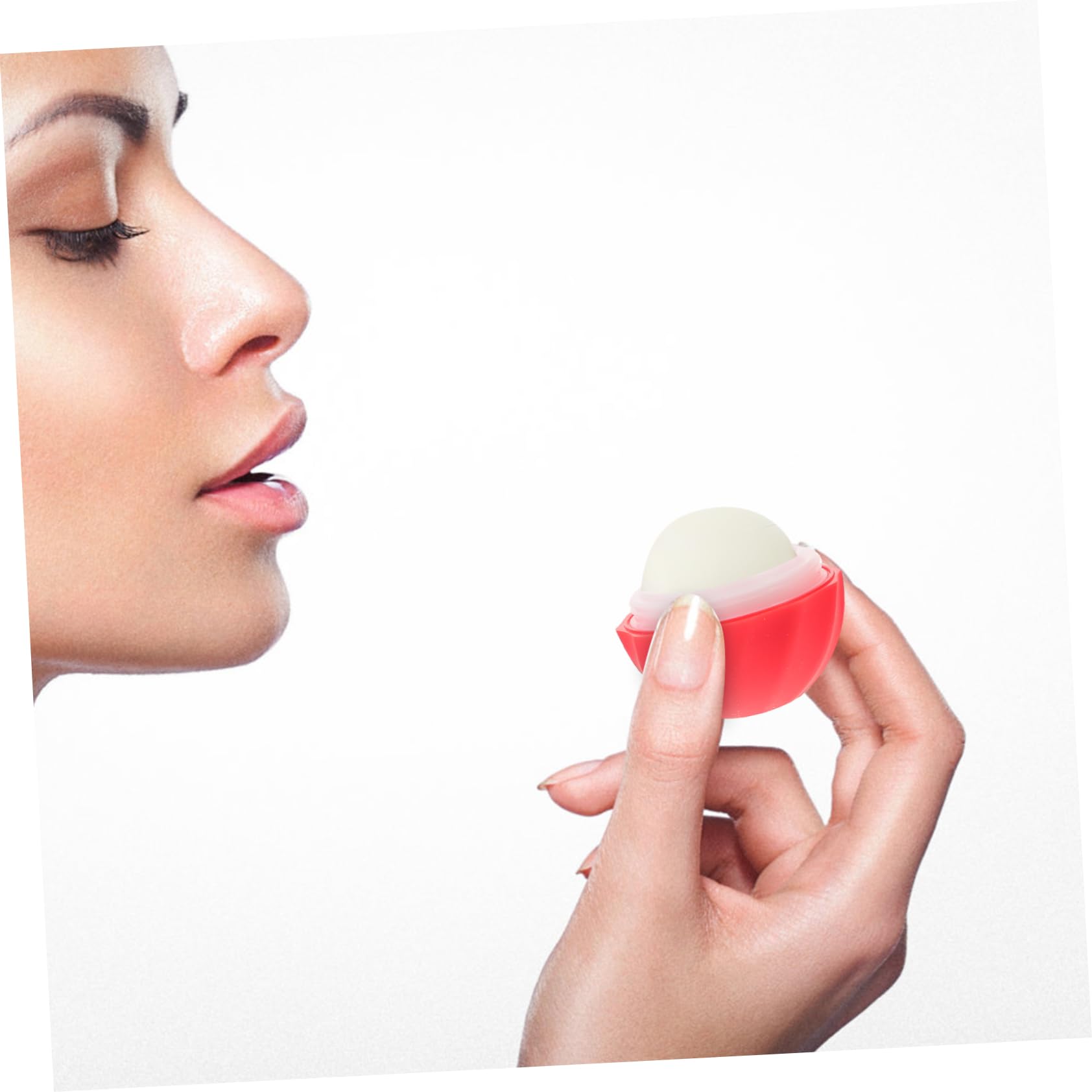 20pezzi Contenitori Per Lip Balm Ricaricabili Scatole Sferiche Rosa Per Viaggi Erogatori Vuoti Per Cosmetici Pratici e Leggeri