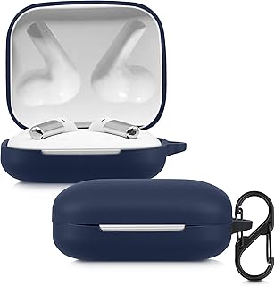 حافظة حماية متوافقة مع سماعات ون بلس بودز برو من كيه دبليو موبايل - حافظة سيليكون لسماعات الاذن - ازرق داكن