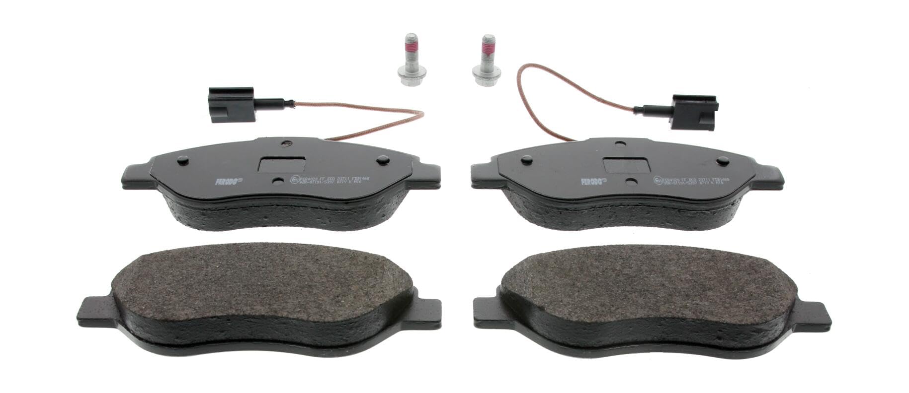 FERODO Plaquettes de freins Avant contact de signal d'usure inclus avec accessoires FDB1468 Compatible avec ALFA ROMEO MITO 955, FIAT Bravo II 5 portes 198 Stilo 3/5 portes 192 Stilo Multi Wagon 192