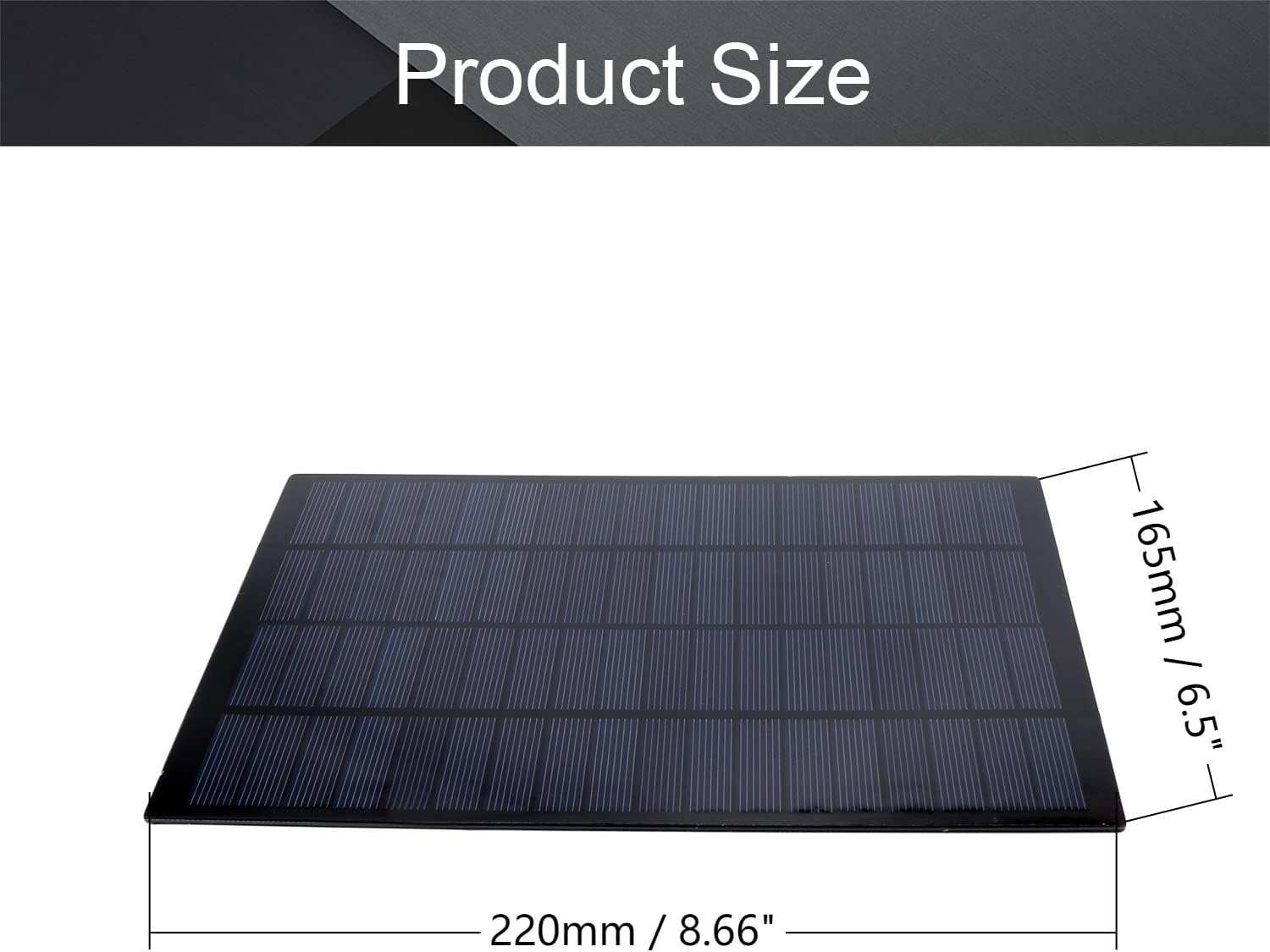 Fielect 18V 5W Polycrystalline Mini Solar Panel Module DIY for Light Toys Charger 165x220mm 1Pcs