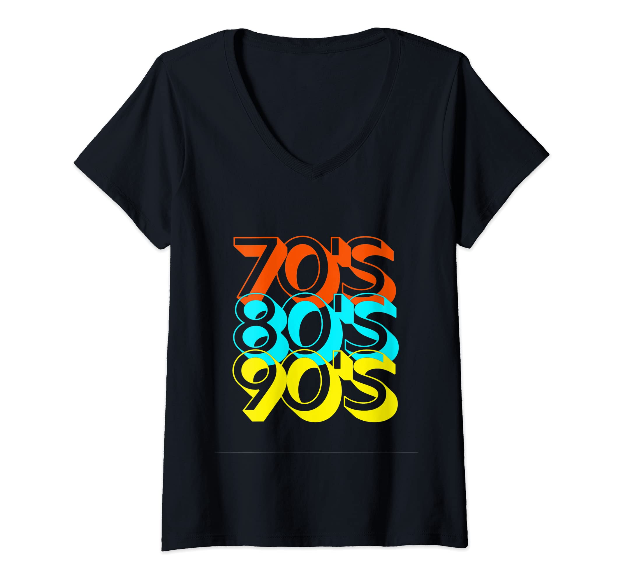 NovelTEESWomens The HITS of the 70's, 80's, and 90's by NovelTEES V-Neck T-Shirt