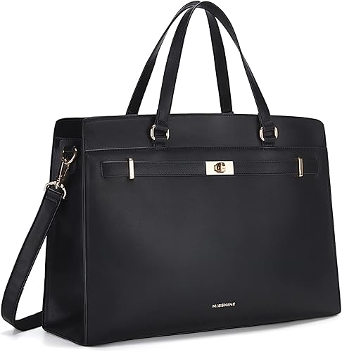 Miniatura 2 de Missnine Bolso tote de cuero para laptop y cartera pequeña para mujer