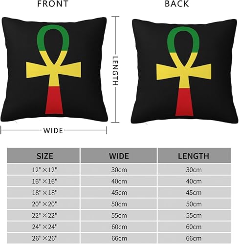 Miniatura 2 de Rasta Ankh - Fundas de almohada, fundas de almohada decorativas de 18 x 18 pulgadas, funda de almohada para decoración al aire libre del hogar,