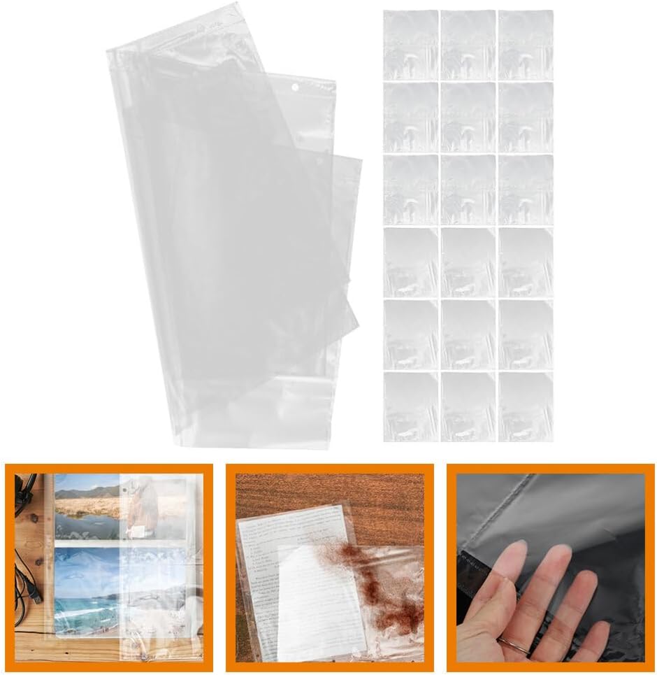 MAGICLULU 50pcs Photo Album Pages Inserted Postcard Pockets for Easy Storage and Display of Photos Cards and Postcards Material for Use
