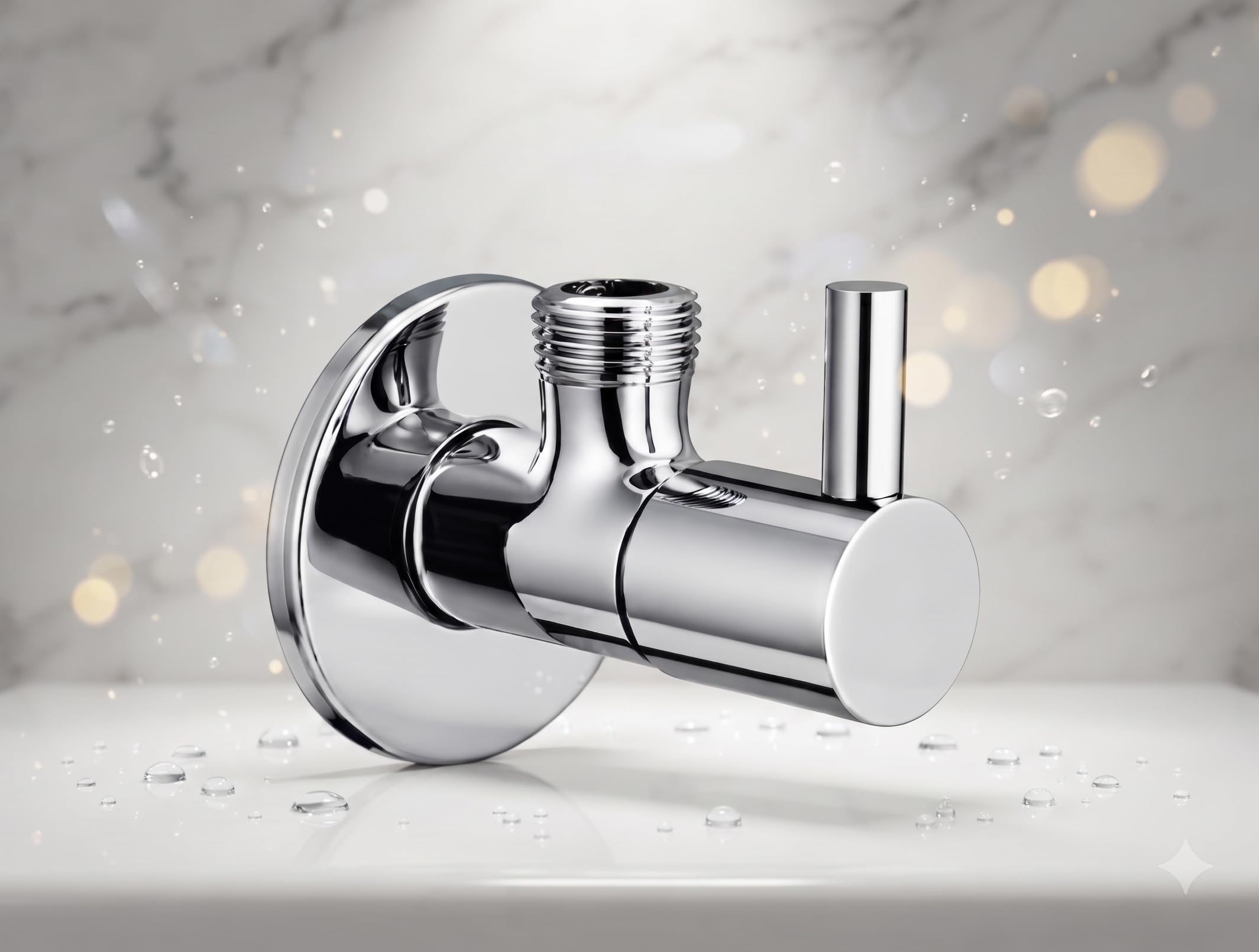 JAGGER LAYSAN TURBO Brass Angle for Bathroom Angle Valve for Bathroom Angle Wall for Bathroom Angle for wash Basin Brass Angle Valve for wash Basin with Free Flange Set of (2)