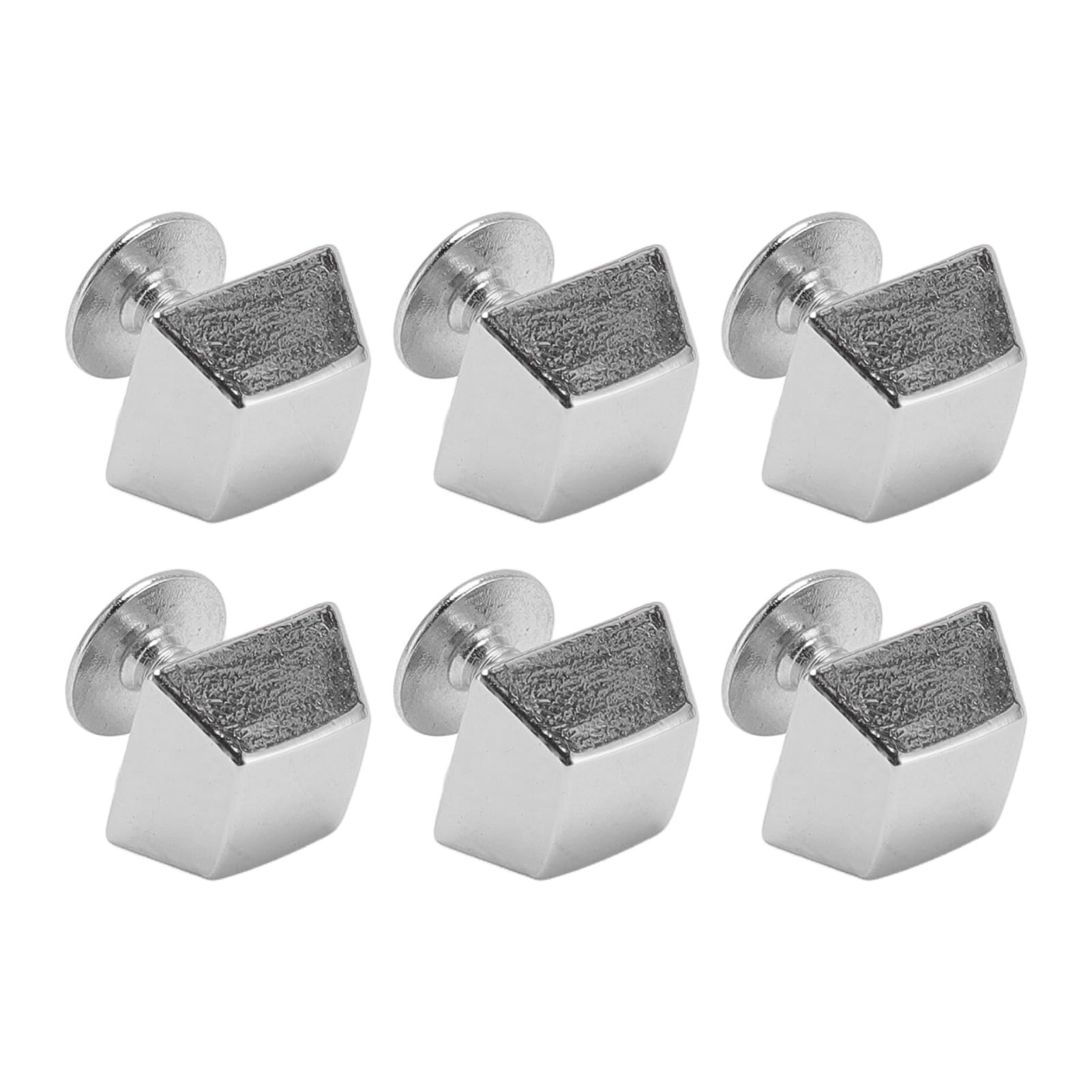 30 Sets Bright Color High Strength Handbag Feet Spike Rivet for Bags, Apparel, and Crafts Zinc Alloy Iron 12mm Trapezoid Shape (Gold) (Silver)