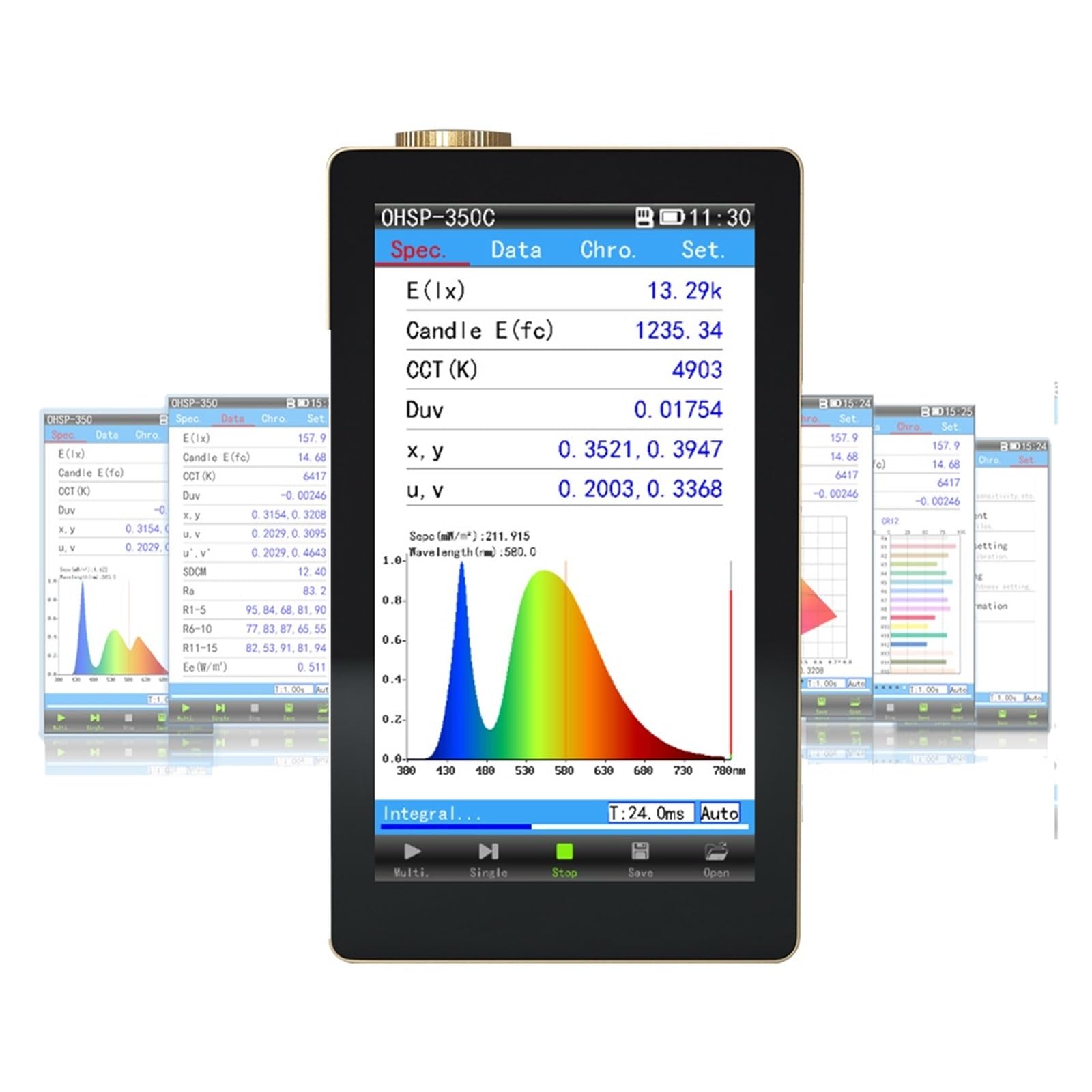 Espectrómetro Portátil, Espectrómetro Portátil 350C, Medidor CCT CRI, Luz De Prueba Lux