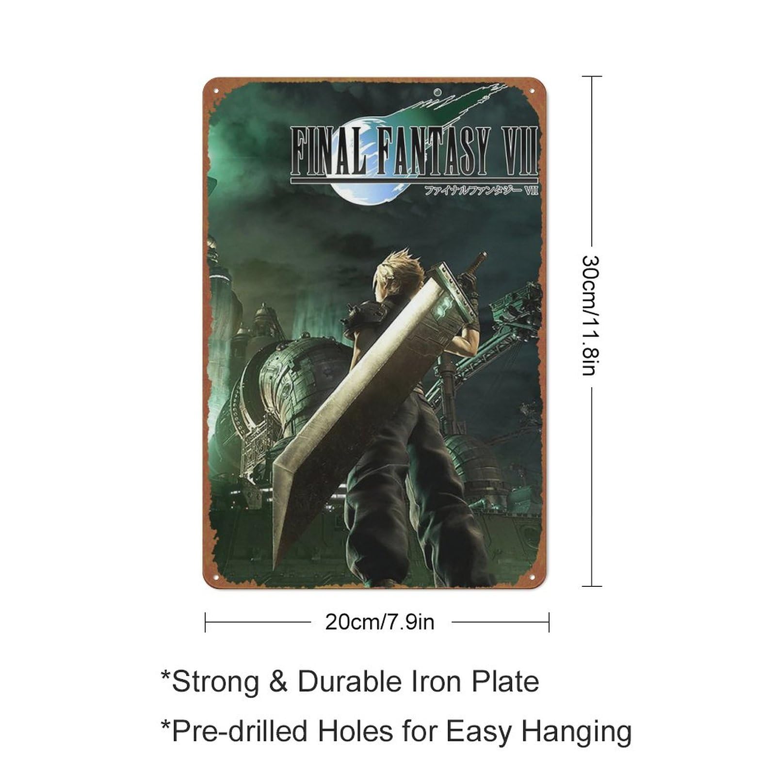 Amazon.com: Final Fantasy VII Game Poster Vintage Style Metal Sign
