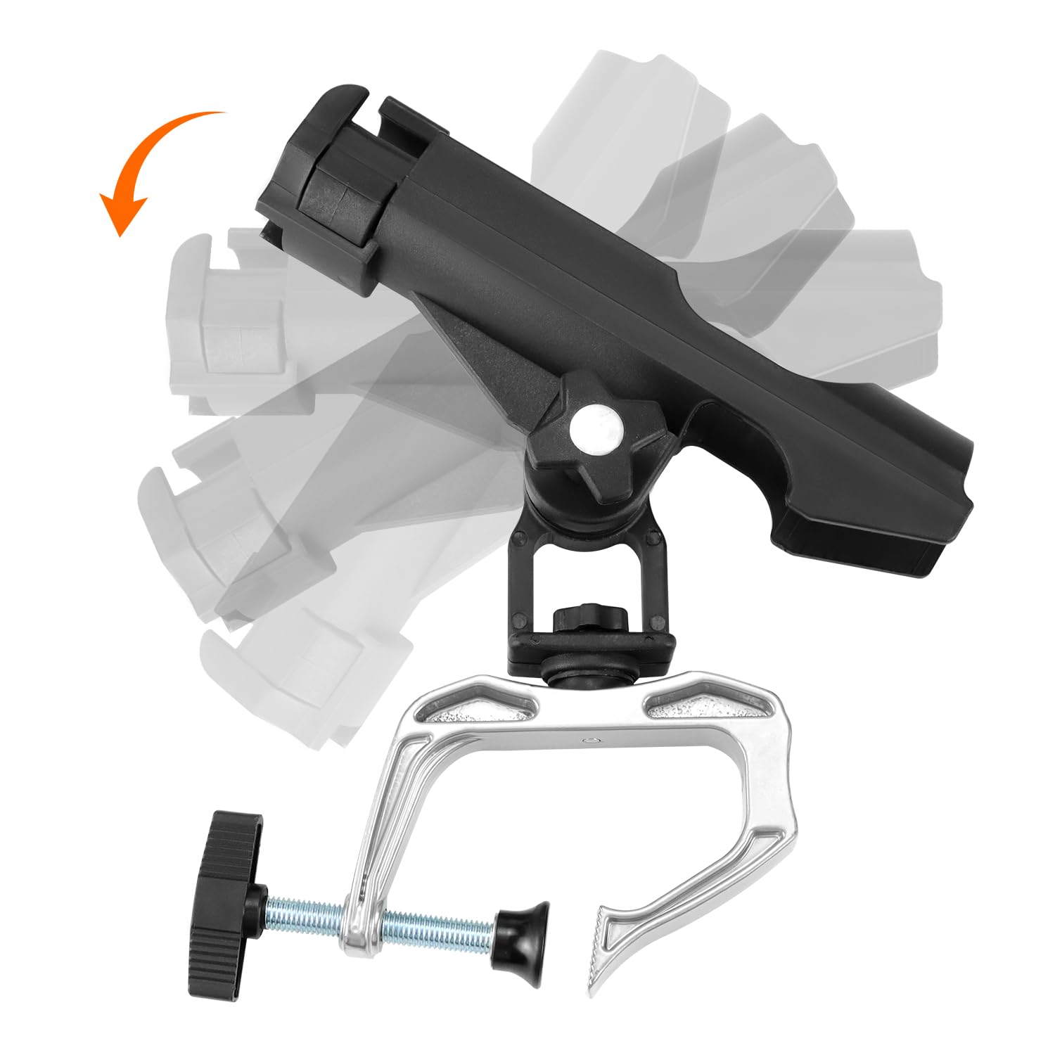 QWORK Pack de 2 portacañas de Pescar para embarcaciones, Ajustables 360 Grados