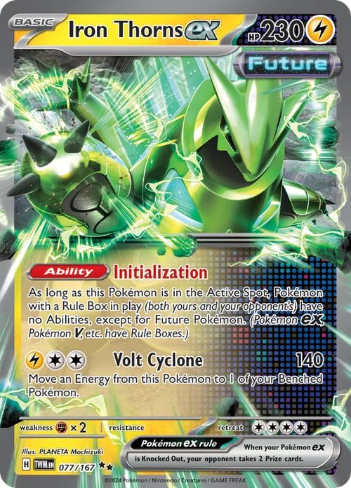 Pokemon – Iron Thorns ex 077/167- Twilight Masquerade – Double Rare - Holofoil