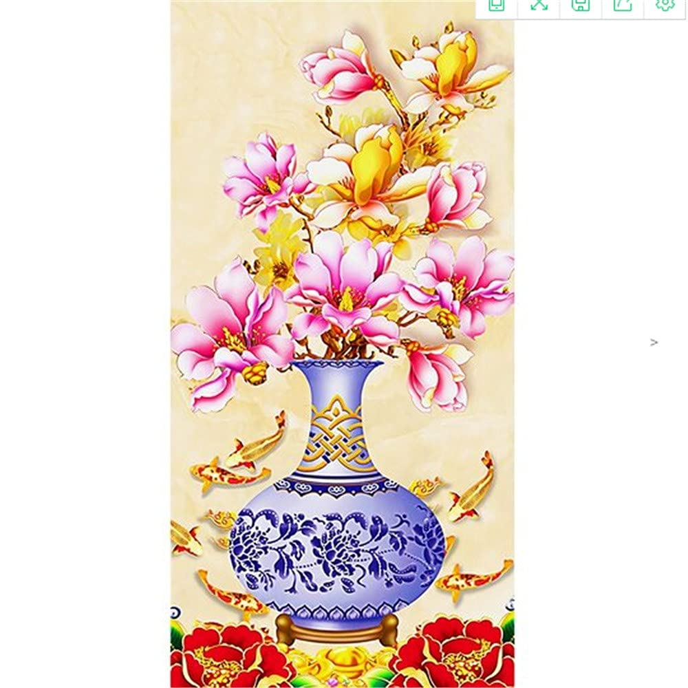Kit broderie strass magnolia complet, l'idée cadeau créative idéale en 50x100cm