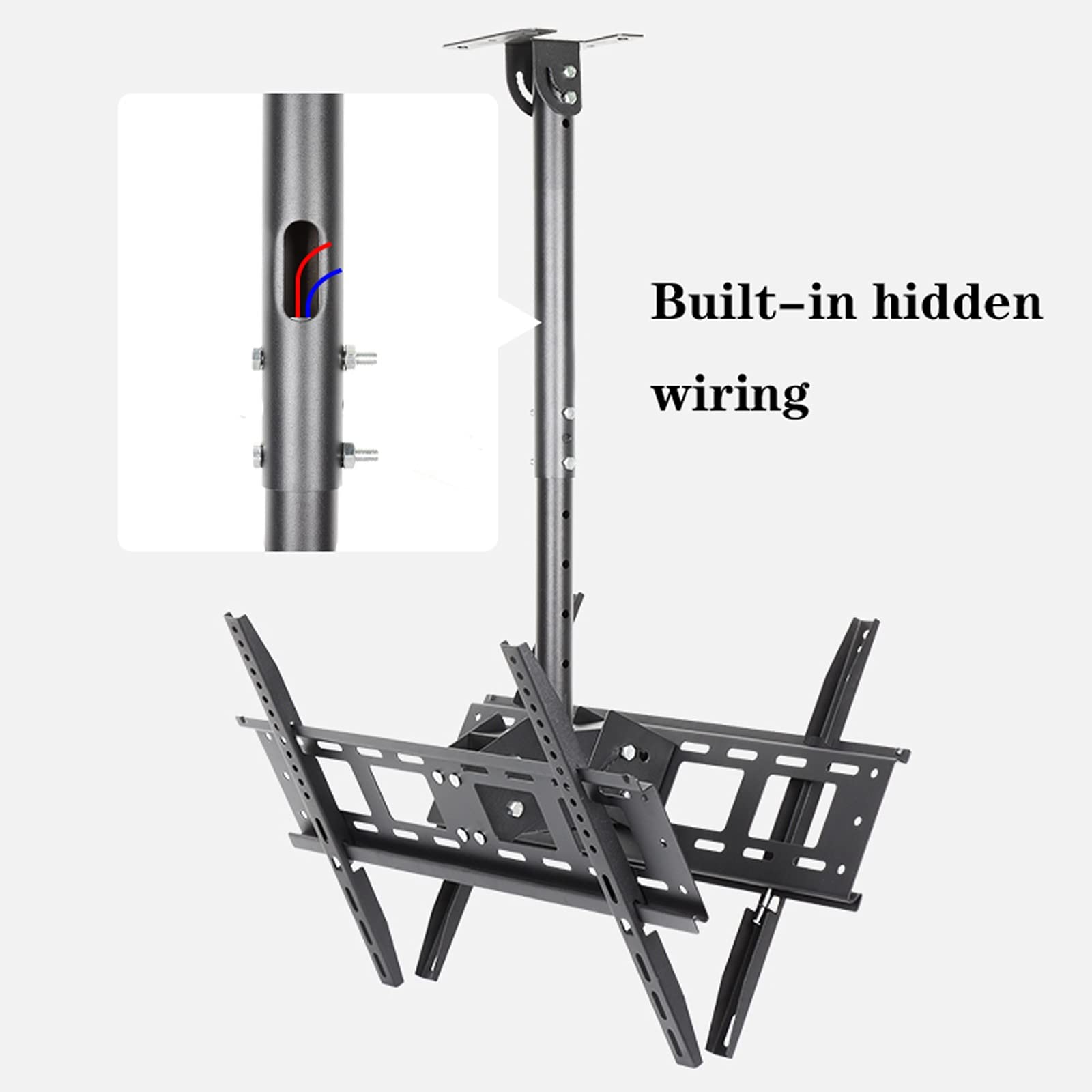 TV Stand Staffa TV a soffitto Dual-Screen Extension Tilt Rotazione TV Staffa di Montaggio Staffa Staffa TV Regolabile con Gestione del Cavo for TV a 32-65 Pollici .per casa, Ufficio