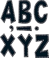 Vista 1 de Teacher Created Resources Black Stitch - Letras divertidas de 7 pulgadas
