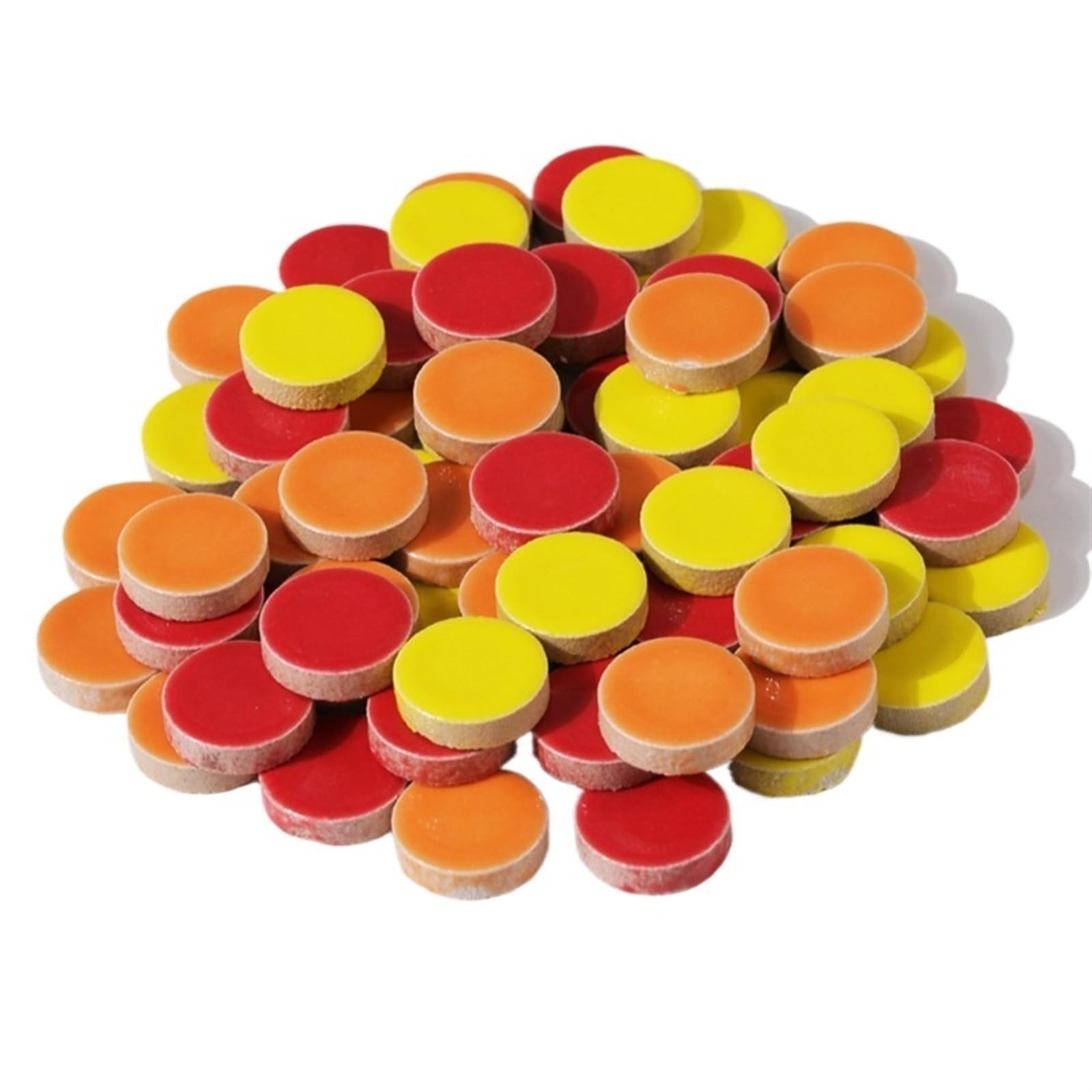 WBTAJZHY DIY Mosaic Kit 200g Multicolor Ceramic Tiles 90 Pcs(Redorangeyellow Mix)