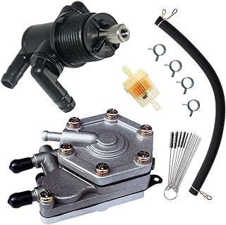3-Way 7052161 Fuel Shut Off Valve Petcock Fit for Polaris Sportsman Magnum Ranger Xplorer Xpedition 325 330 335 400 330 500 700 Replace 5432559 7052161 With Fuel Pump