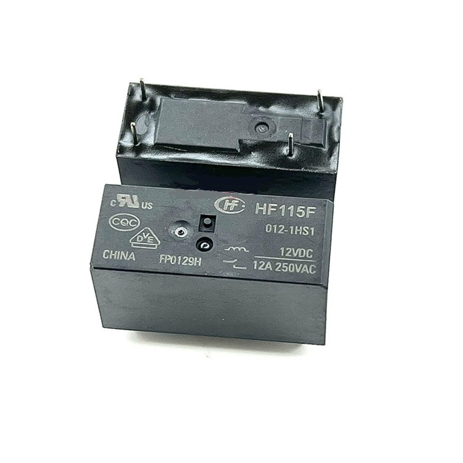 Relé HF JQX-115F-012-1HS1 de 5 piezas repuesto electrónico de 4PIN 12A 250VAC