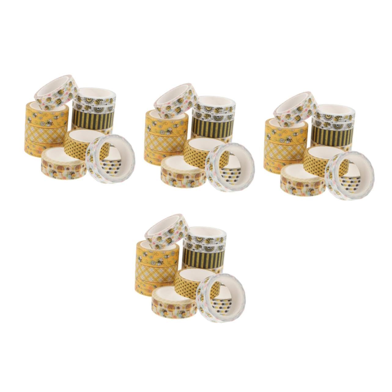 Tofficu 48 Rollos De De Flor De Abeja Cintas Autoadhesivas De Bricolaje De Papelería Artesanal Washi De Color Adhesiva Washi Con Temática De
