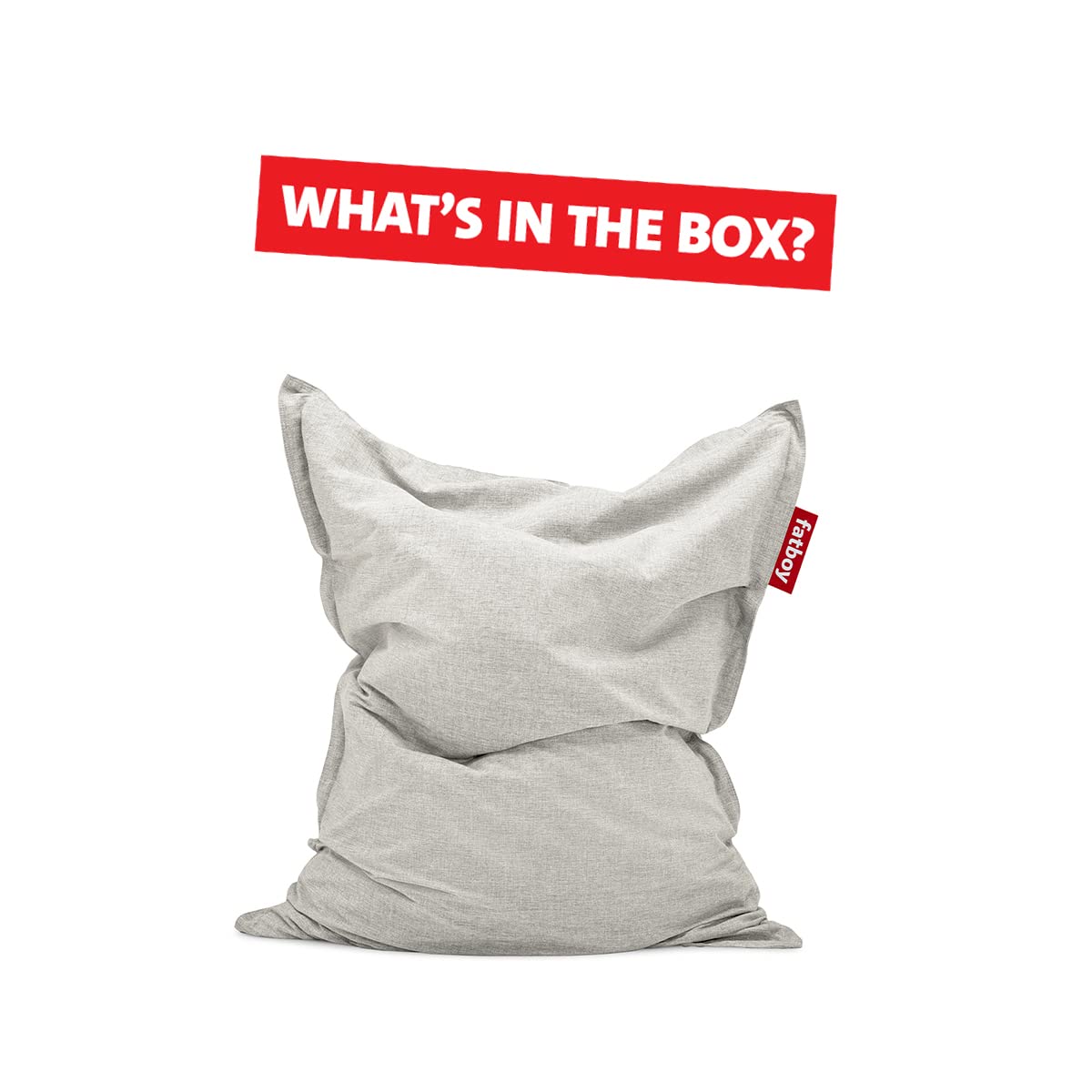 Fatboy® The Original - Pouf per esterni, 180 x 140 cm, motivo: Bean Bag/Cuscino/Poltrona XXL, Classica per esterni, Nebbia, 180 x 140 cm