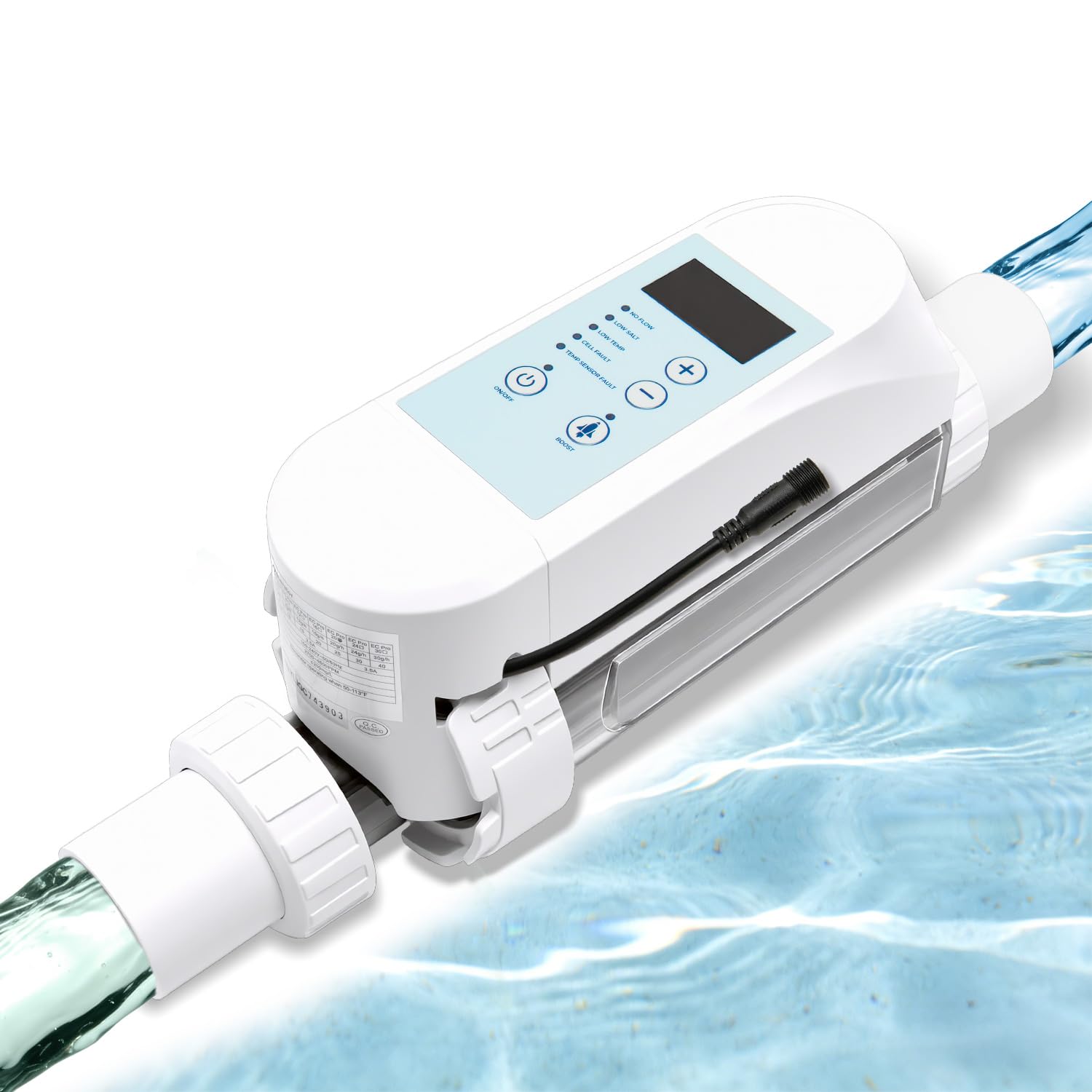 Photo 1 of Smart Salt Water Pool Chlorinator with Bluetooth & Wi-Fi App Control, IC40/50/60 Replacement Salt Cell Compatible with Pentair IntelliChlor Systems, Up to 40000 Gallons, Self-Cleaning Cell