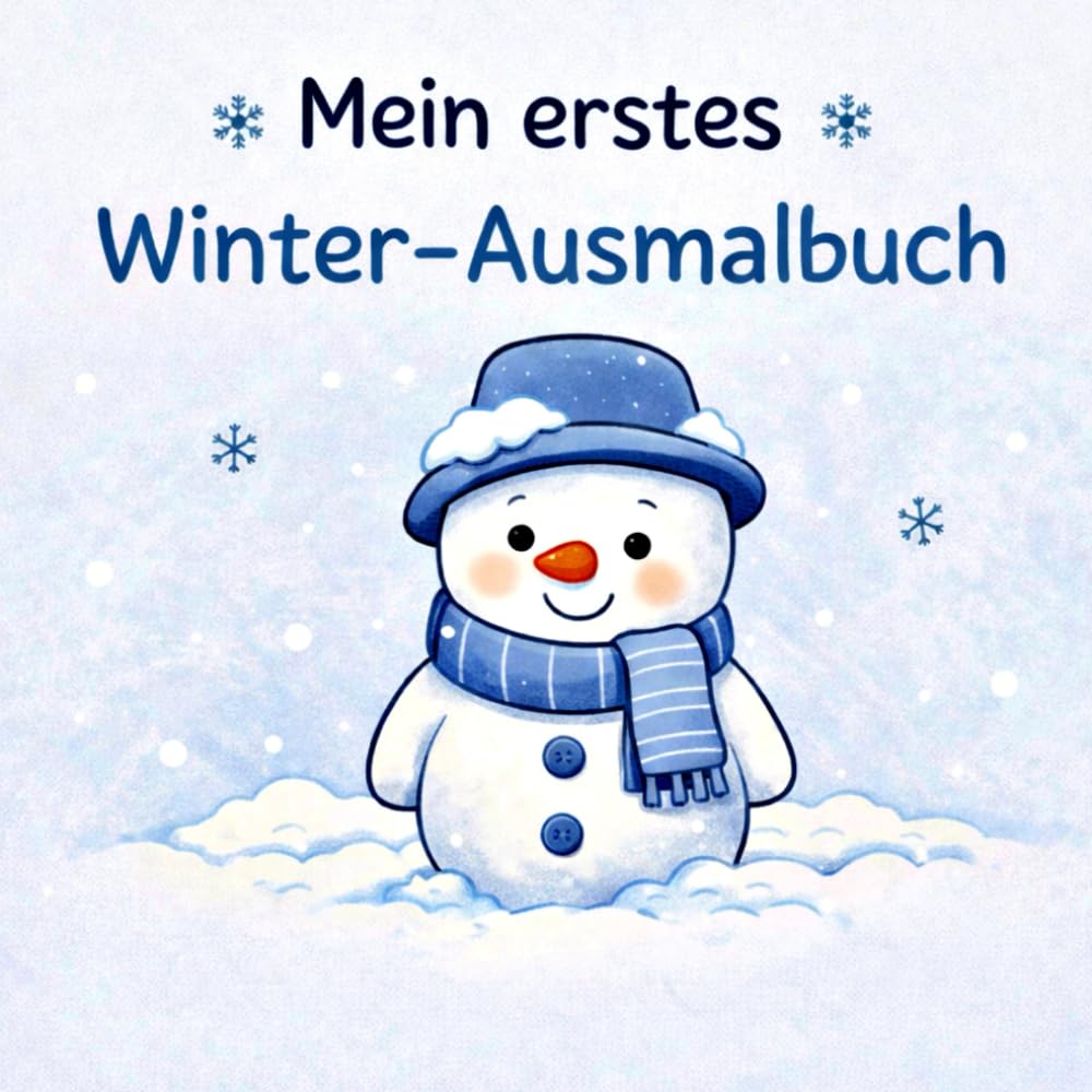 Mein erstes Winter-Ausmalbuch: Große, einfache Bilder zum Ausmalen – ab 2 Jahren