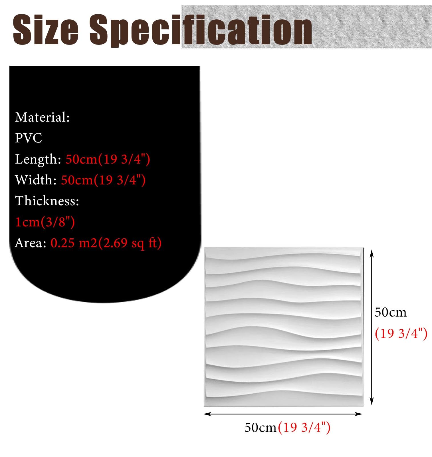Pannelli di parete 3D del PVC, rivestimento decorativo ondulato di arte della parete, rivestimento interno della trama, verniciabile