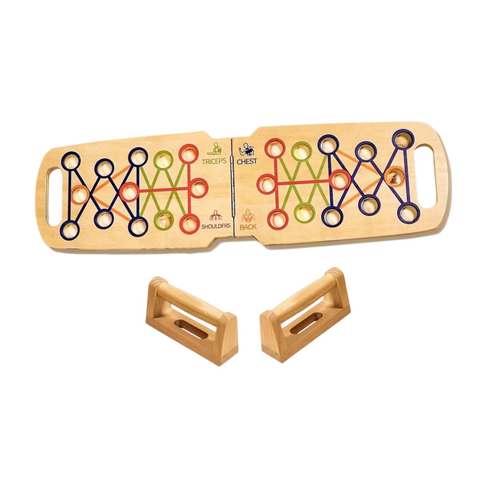 QSTDGVPW Wooden Push Up Stand Foldable Push up Stand Exercise Board Equipment for Body Building