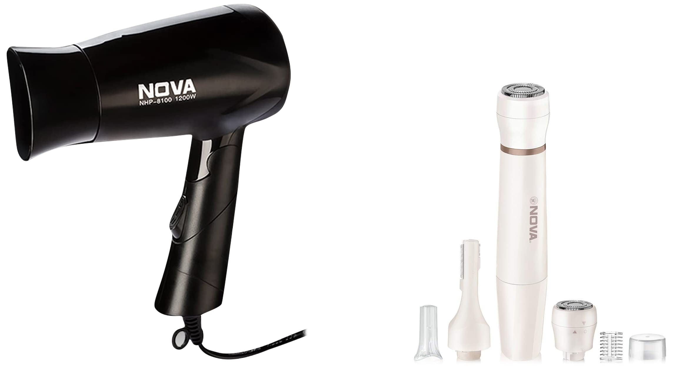 Nova NHP 8100 Silky Shine 1200 Watts Hot and Cold Foldable Hair