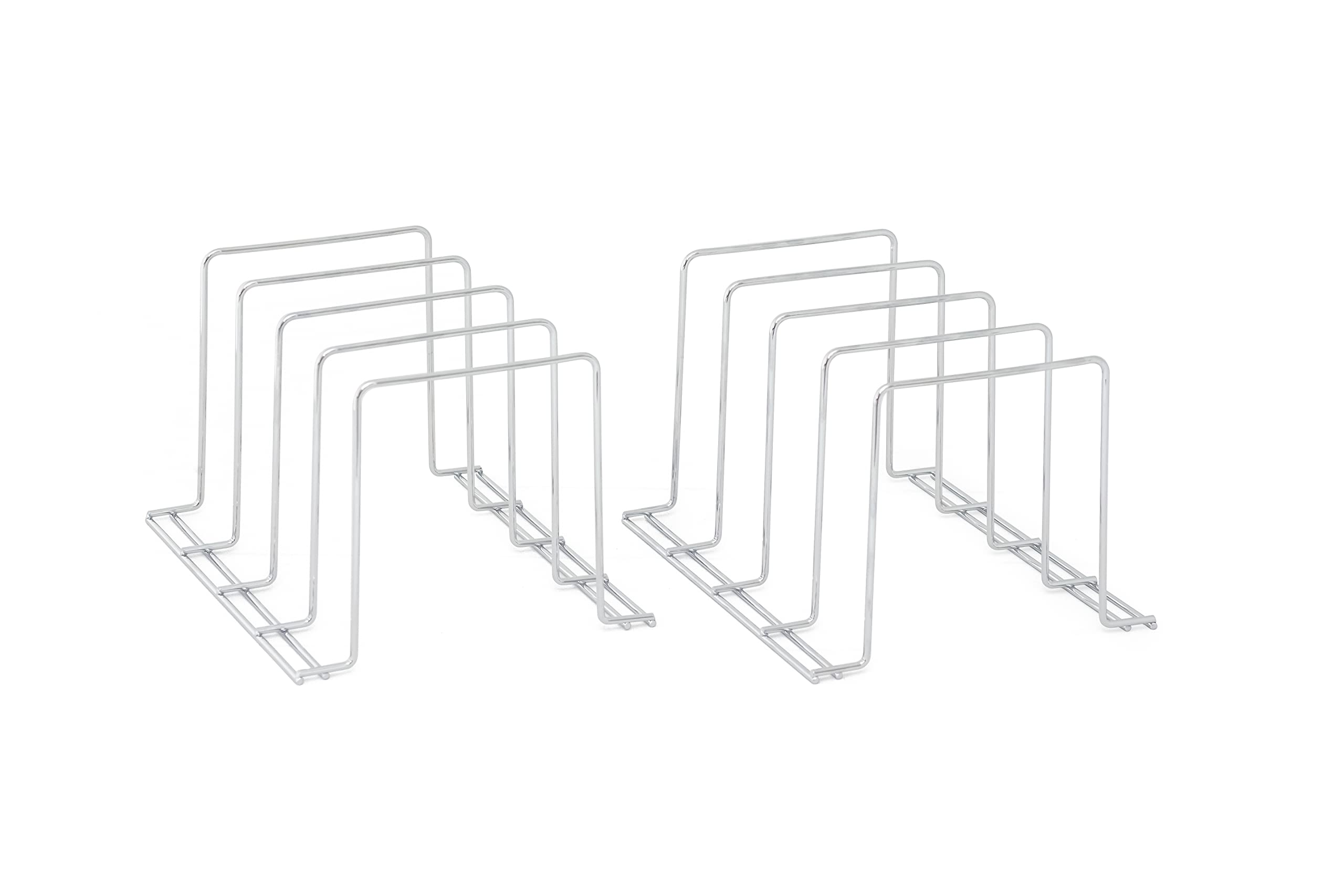 simplywire – Soporte para bandejas de Horno y Tablas de Cortar – Paquete de 2 - Almacenamiento de sartenes - Organizador para armarios de Cocina – Cromado