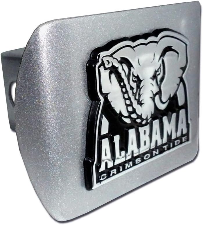 Alabama (Crimson Tide) Brushed Chrome Hitch Cover