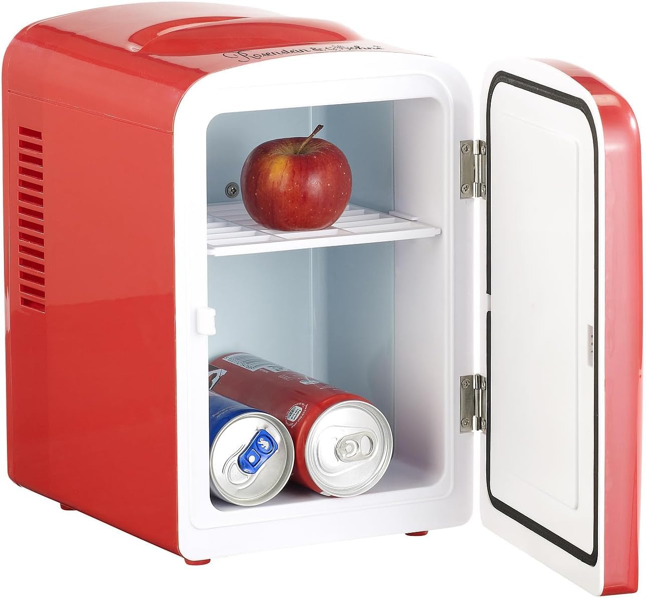 Mini Fridge 0.1 cu ft Beverage Cooler Red