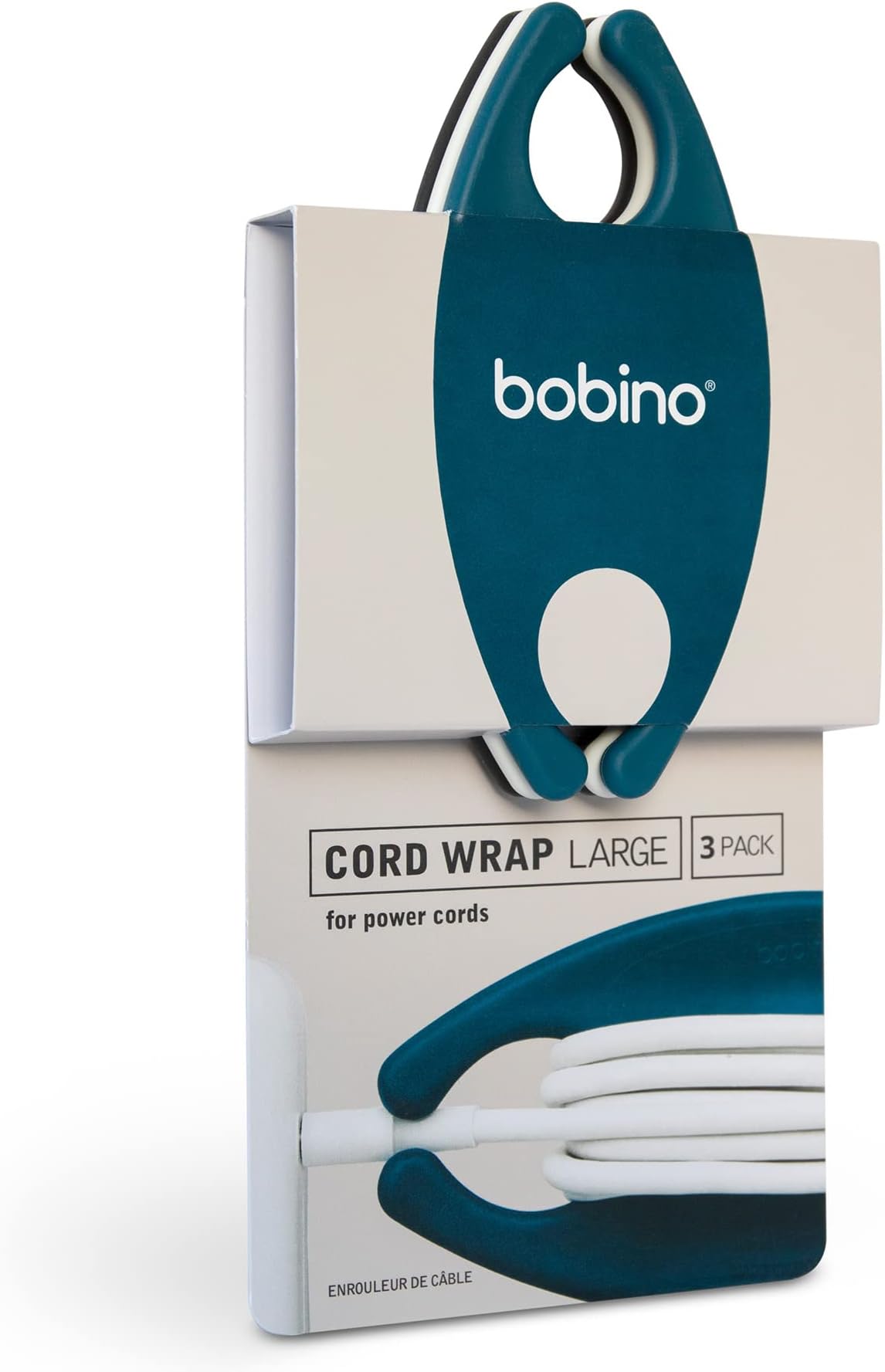 CORD WRAP LARGE 3PACK WARM COLORS (CHARCOAL PETROL CREAM)