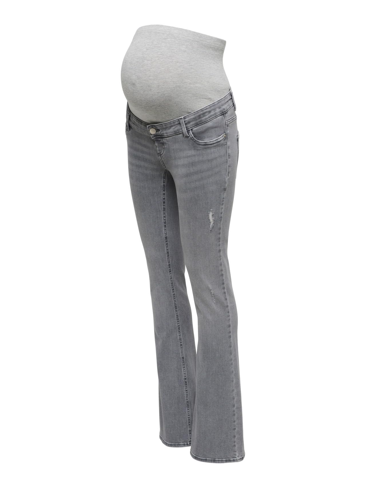 ONLY Damen Flared Fit Jeans Bein Mit Schlag Grau L/30
