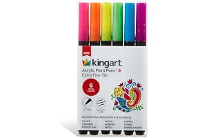 KINGART PRO Neon Acrylic Paint Markers