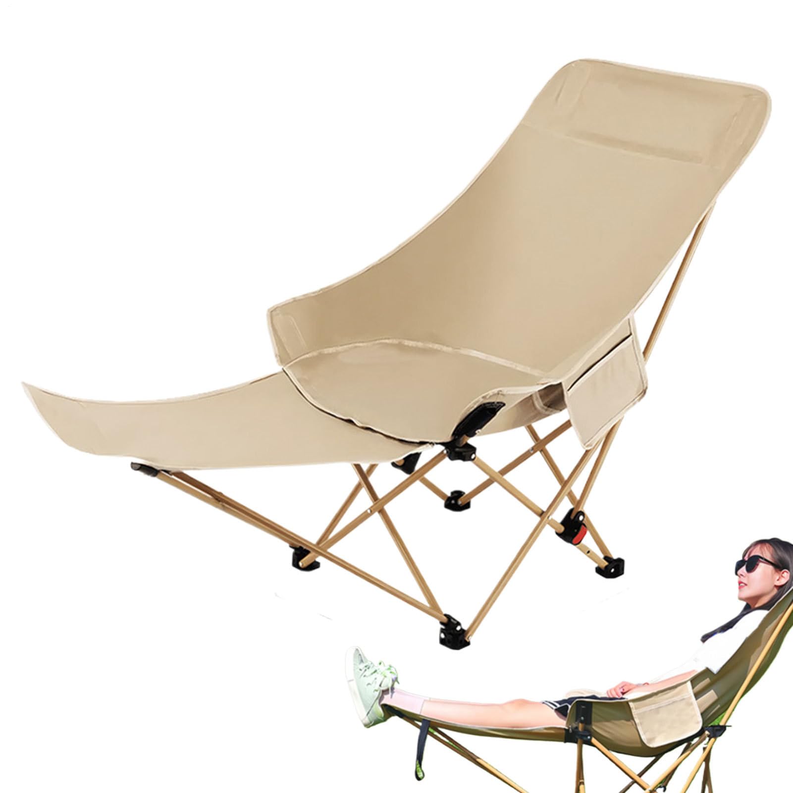 Chaise pliante de camping légère et réglable pour randonnée et jardin