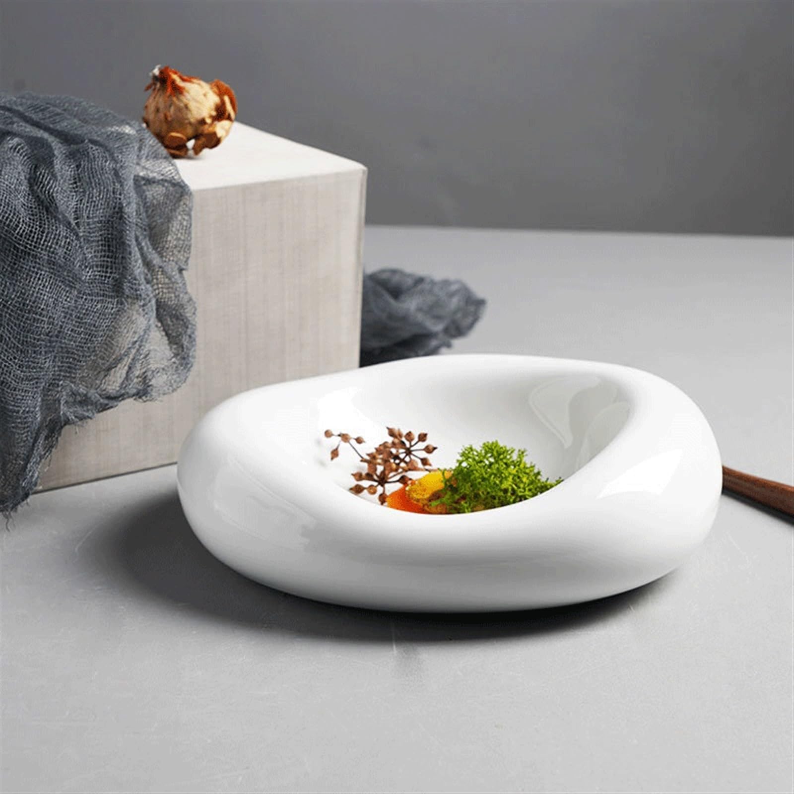 Talerz obiadowy talerz ceramiczny o nieregularnym kształcie nowoczesna dekoracja jedzenia danie główne restauracja deser stek talerz kreatywny dom kuchnia zastawa stołowa talerze obiad