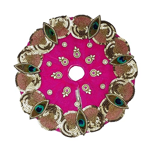 Vestido para estatua Lord Krishna con dupatta, 10 pulgadas, color rosa miniatura 2