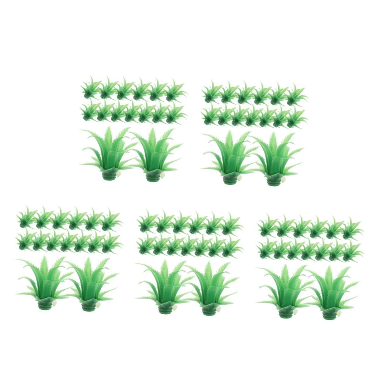 ABOOFAN 75 Piezas Hojas De Piña Simuladas Hojas De Flores Artificiales Verde El Plastico
