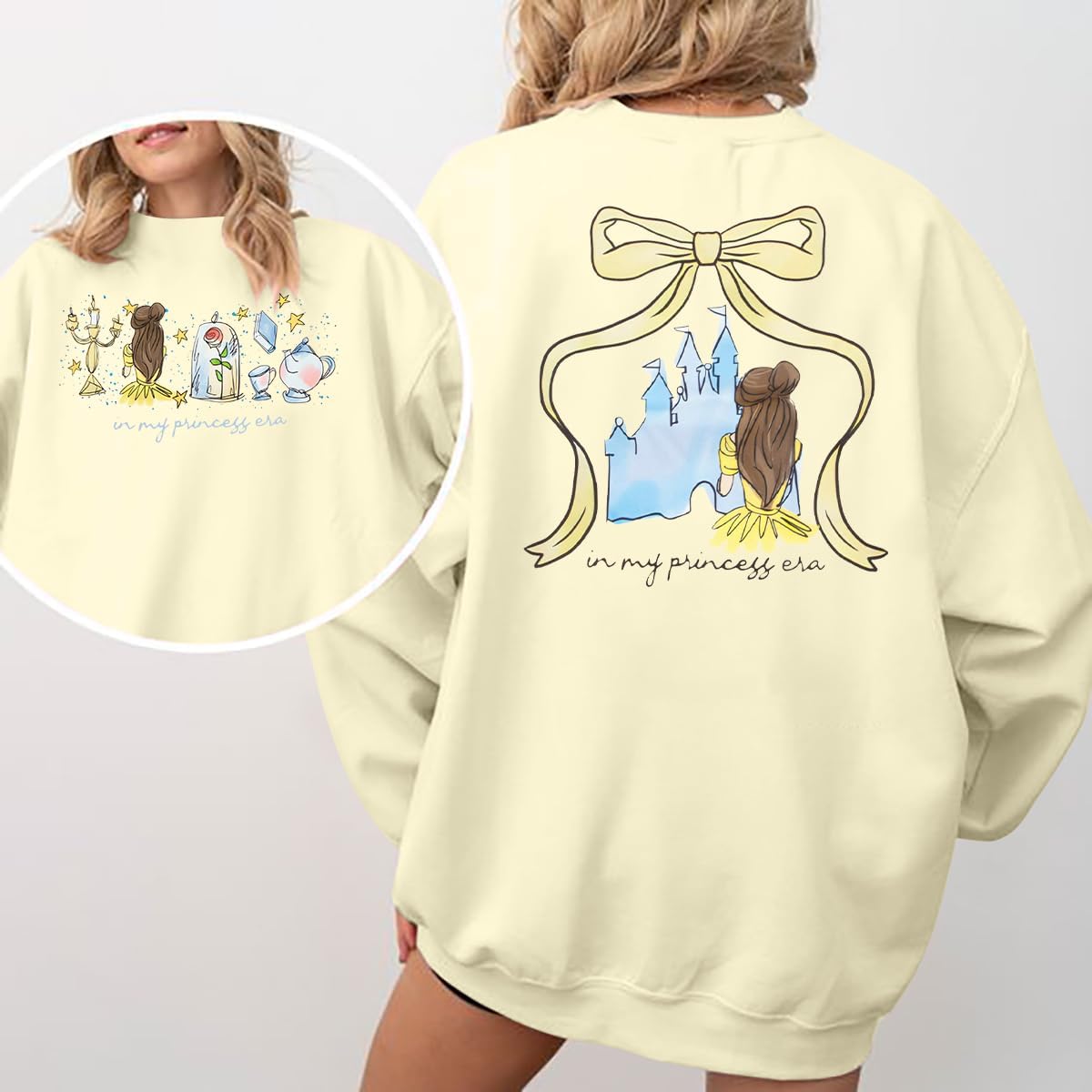 FASHGL Magical Kingdom Sweatshirt for Women Magic Shirt Family Vacation Sweater Cute Castle Graphic Long Sleeve Pullover Tops - Image 6