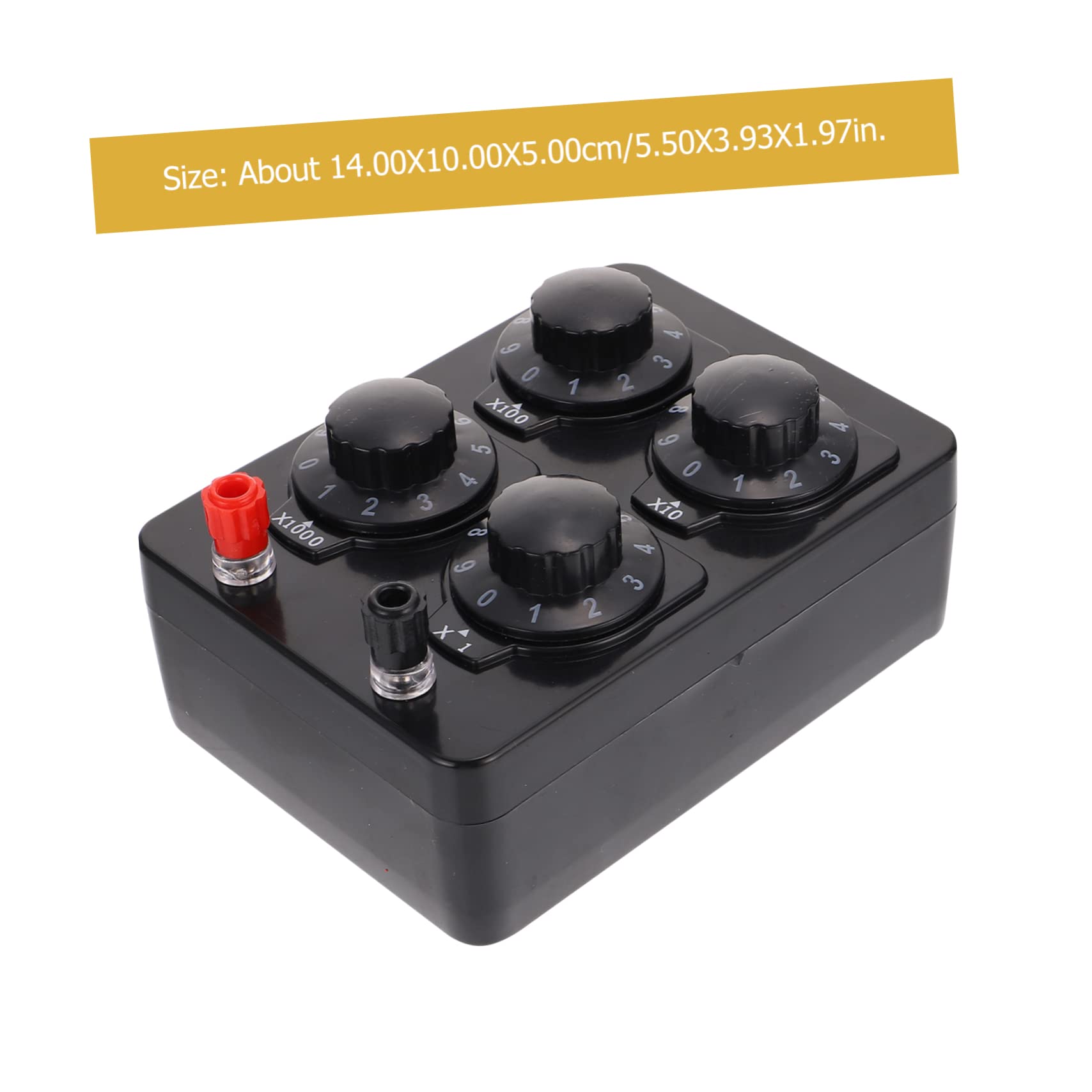 Boîte de Résistance Physique Variable 0-9999 Ohm Portable en Plastique Légère pour Expériences Scolaires et Mesures Électriques Précises