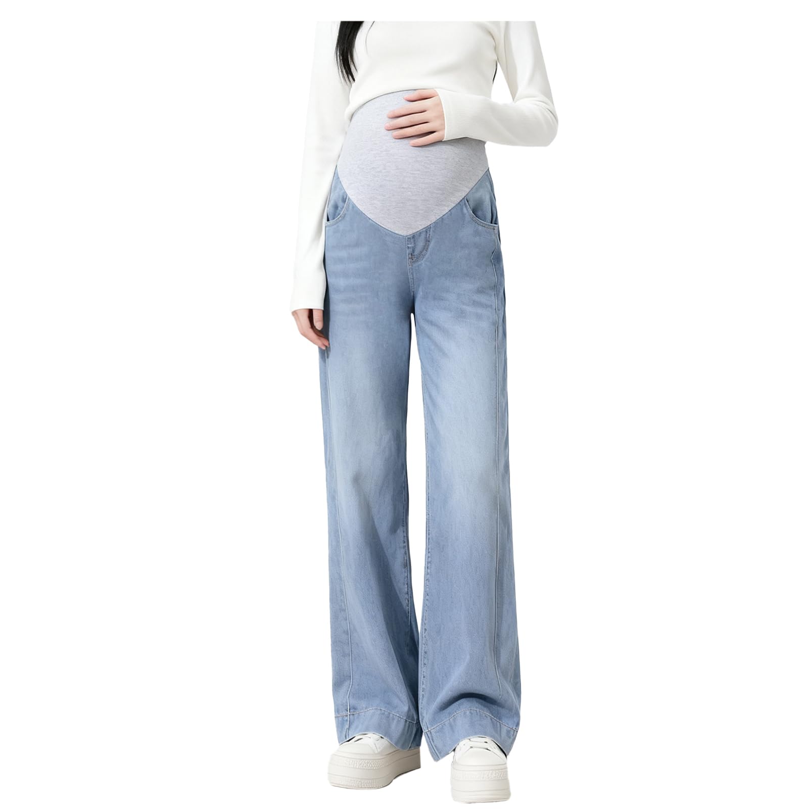 ONLY MATERNITY OLMLANA - Flared Jeans - dark blue denim/donkerblauw