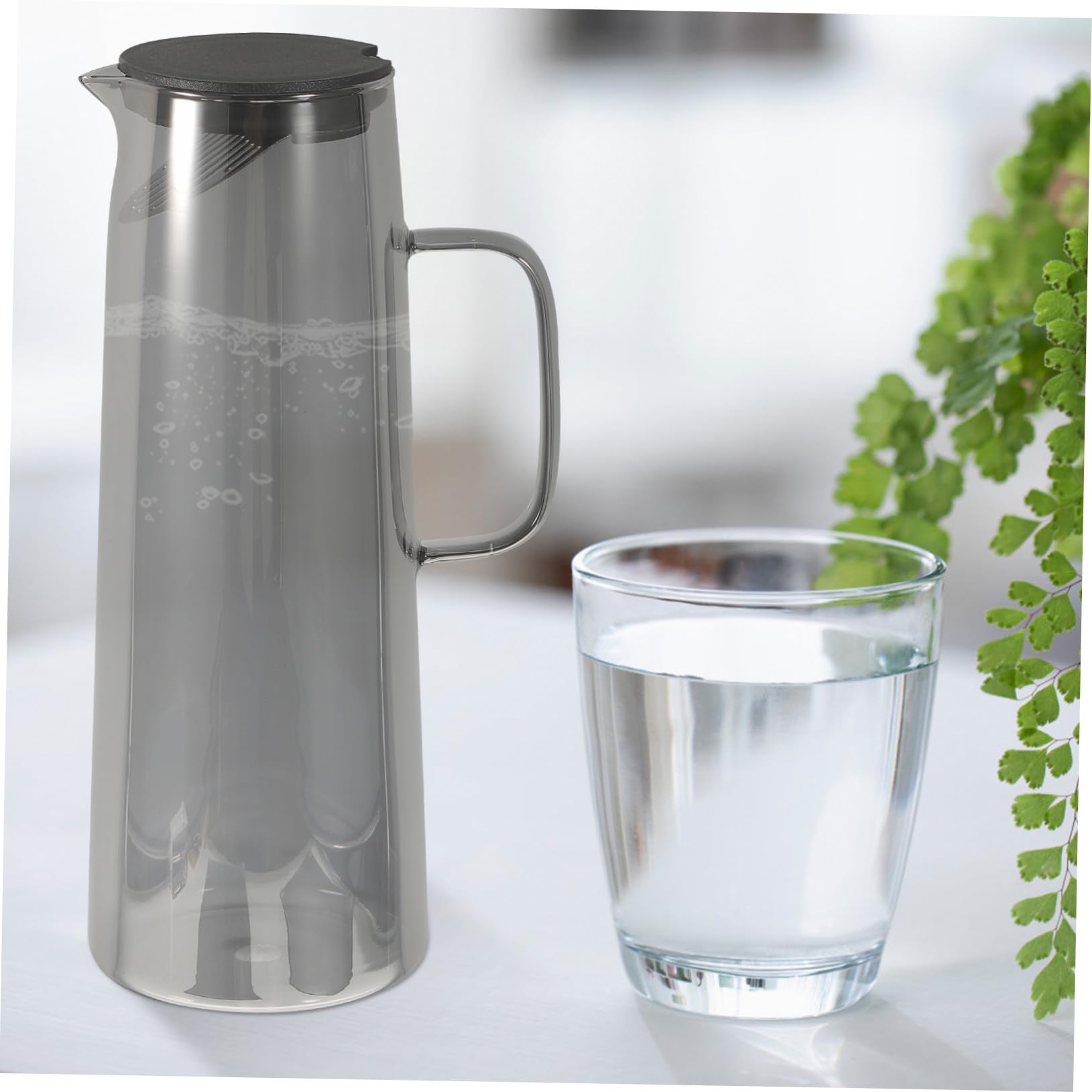 VALICLUD Jarra de Agua de Vidrio Hervidor de Agua para Cocina Grande con Tapa y Preparar Té
