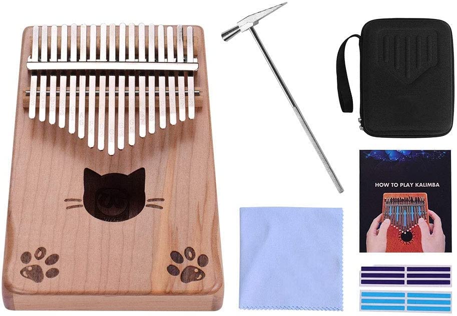 Mini Doigt Kalimba Pouce Piano Portable 17 Touches Kalimba Pouce Piano Érable avec Sac Fourre-Tout Tuning Marteau… - Les Beatles, Paul McCartney, John Lennon, RIngo Starr, George Harrison Mini Doigt Kalimba Pouce Piano Portable 17 Touches Kalimba Pouce Piano Érable avec Sac Fourre-Tout Tuning Marteau… – Image 8