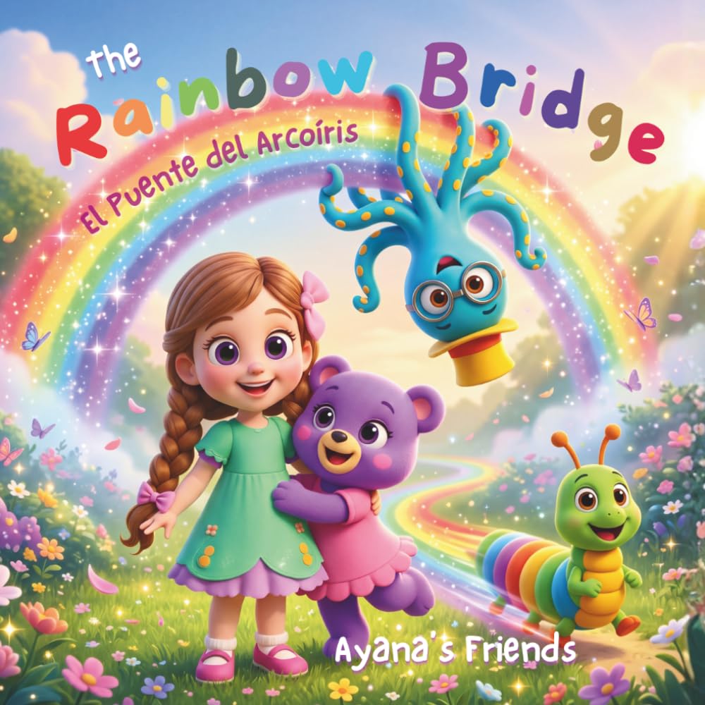 The Rainbow Bridge / El puente del Arcoíris: Bilingual kids book (with games, activities & coloring fun) / Libro infantil bilingüe (español / inglés) 2-8 años