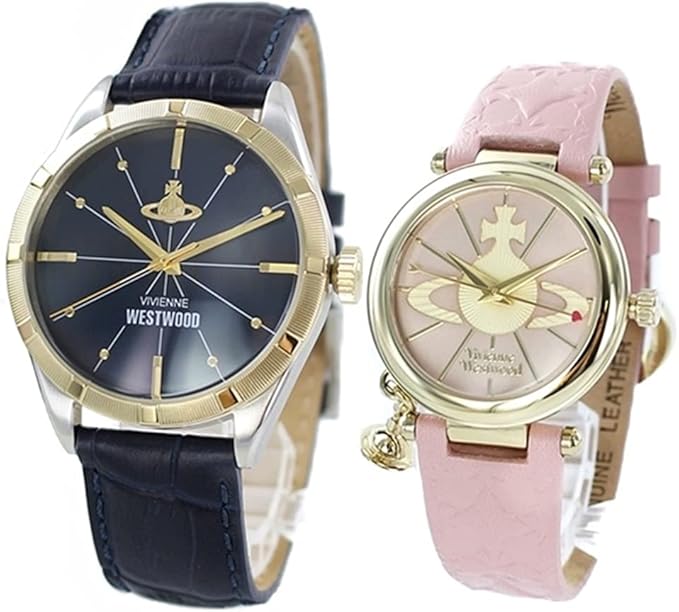 Amazon ヴィヴィアン ウエストウッド ペアウォッチ 収納box メンズ レディース ネイビー ブラック ピンク ホワイト オーブ チャーム 時計 レザー 腕時計 No 3 Vv192nvnvvv006pkpk 並行輸入品 腕時計 ファッション 通販