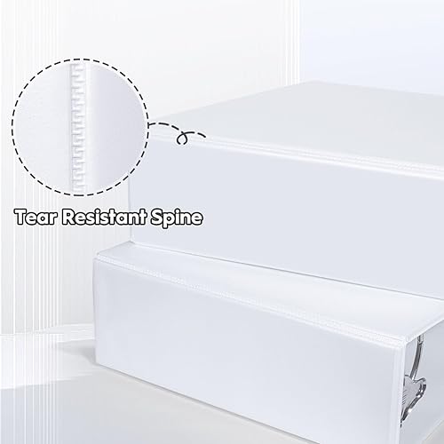 Vista 17 de Comix Carpeta duradera de 3 anillas, carpetas de anillos en D de 5 pulgadas, con capacidad para 950 hojas de papel tamaño carta de EE. UU., paquete