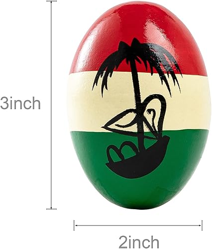 Miniatura 3 de Musfunny Juego de cocteleras de huevos, 7 piezas de madera de percusión de mano, instrumento musical de maracas para premios de fiesta de educación