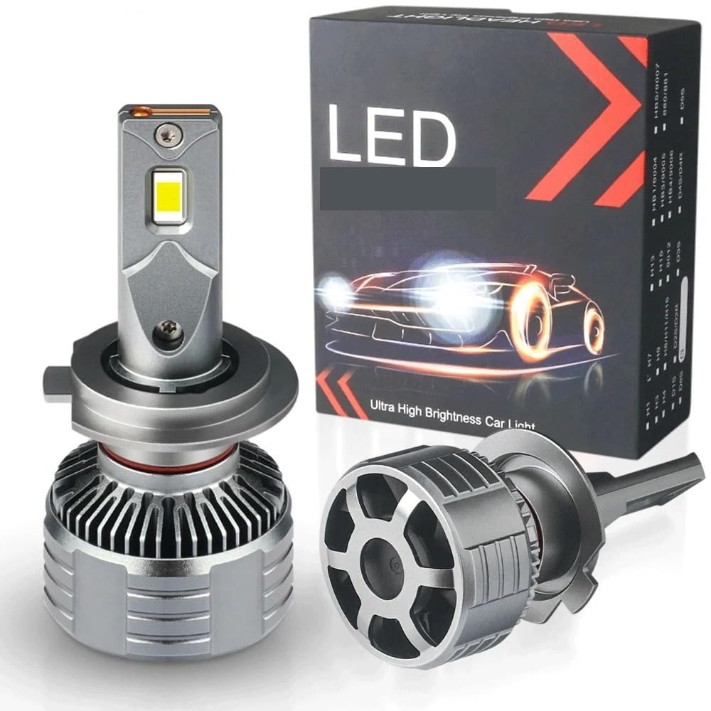 2 faros delanteros F13 de 20.000 lm, 100 W, H7 LED, H4, CANbus, CSP 3570, H1, H11, 9005, Hb3, Hb4, 9012, blanco puro, 6000 K, 12 V(9005/HB3)