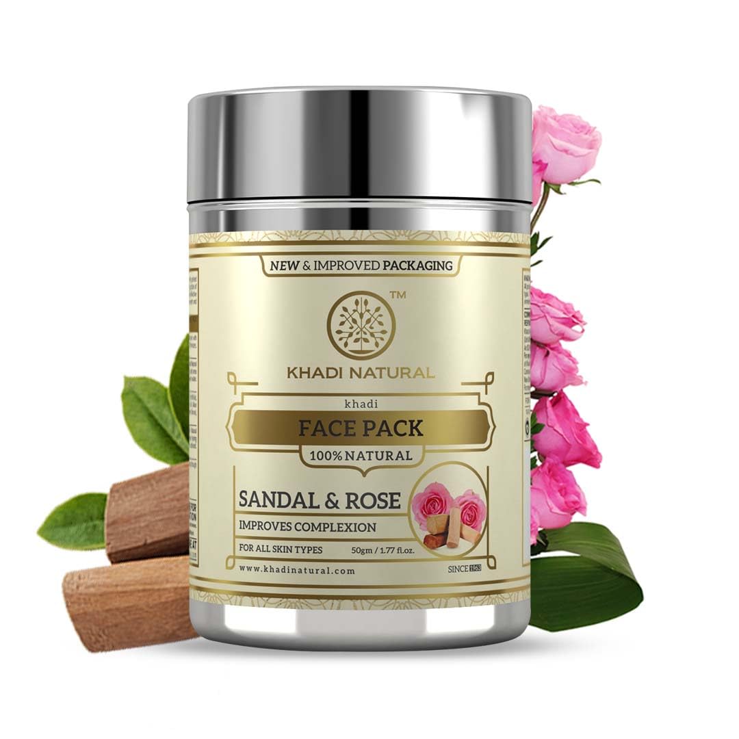 Khadi Natural Sandal and Rose Herbal Face Pack, 50g| Face Pack for Controlling Excess Oil | Natural Face Pack for Acne | H... - Review, Price and Buying Guide